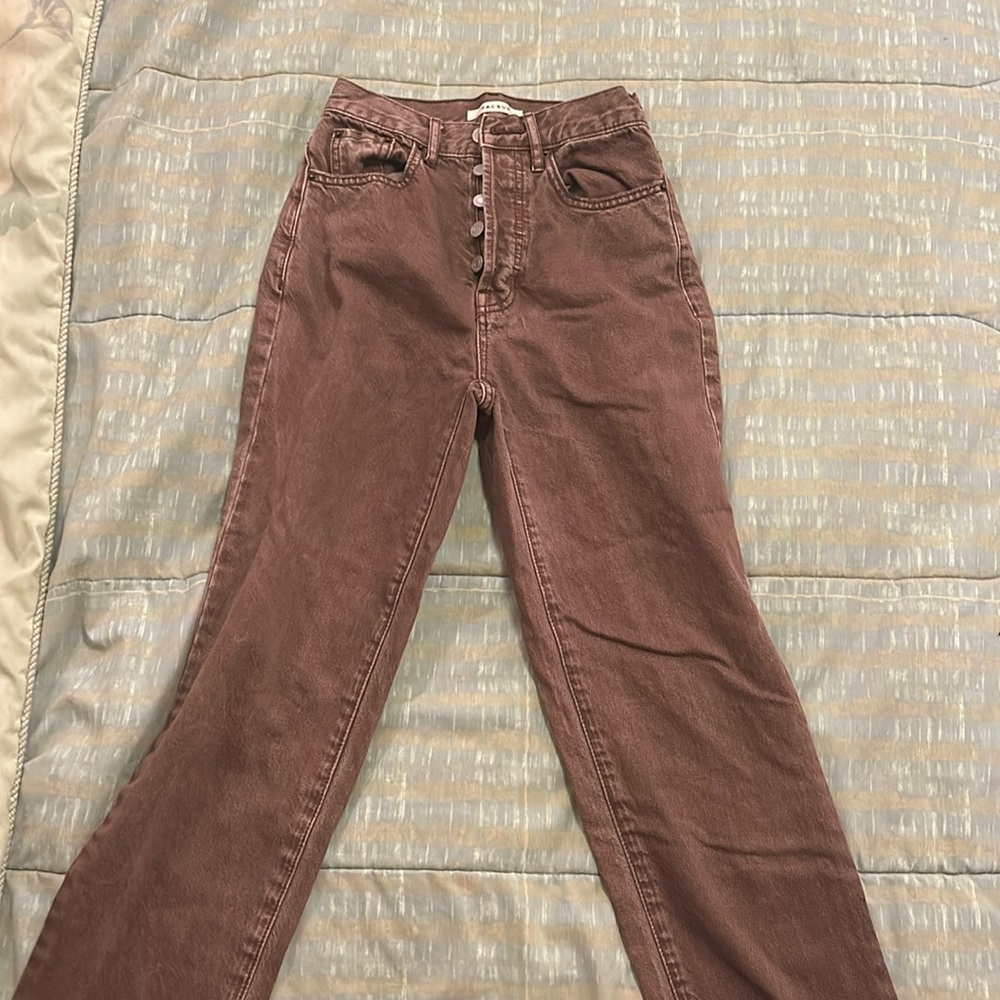 pacsun brown dad jeans